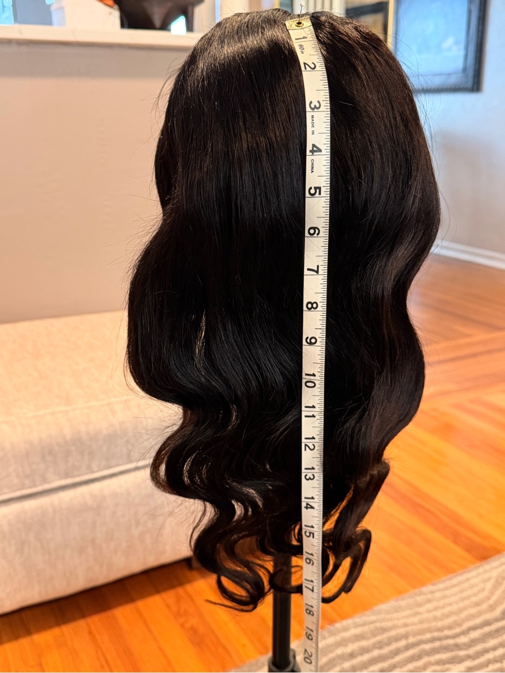 22” Natural Black Body Wave 13x6 HD Lace Front Human Hair Wig #225 - Picture 12 of 17